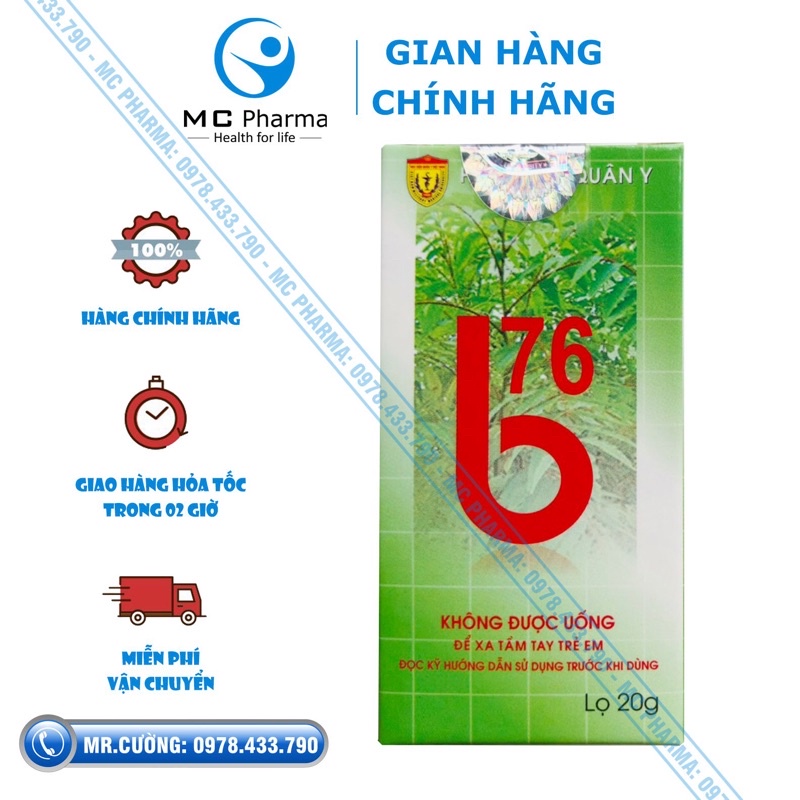 {Chính Hãng} Bột bôi bỏng B76 Học viện quân y