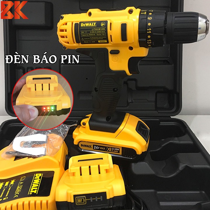 Máy Khoan Tường, Bê Tông DEWALT 24V Có Búa -  - Pin 5 Cell - Máy Bắt Vít - Máy Bắn Vít 24v {Sẵn Hàng-Gía Gốc}