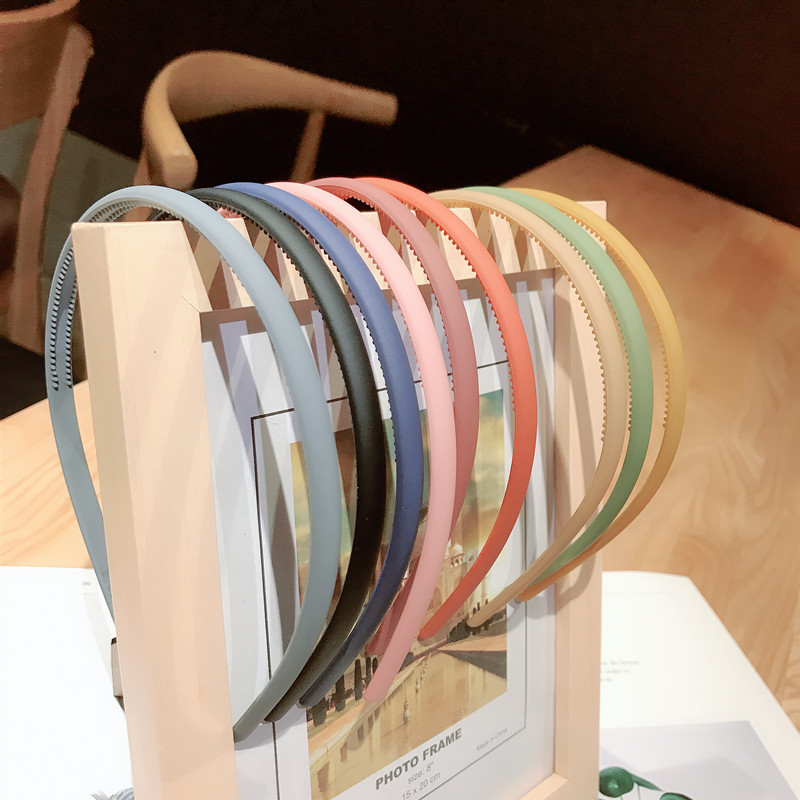 Băng đô cài tóc phong cách Hàn Quốc màu trơn đơn giản cho nữ