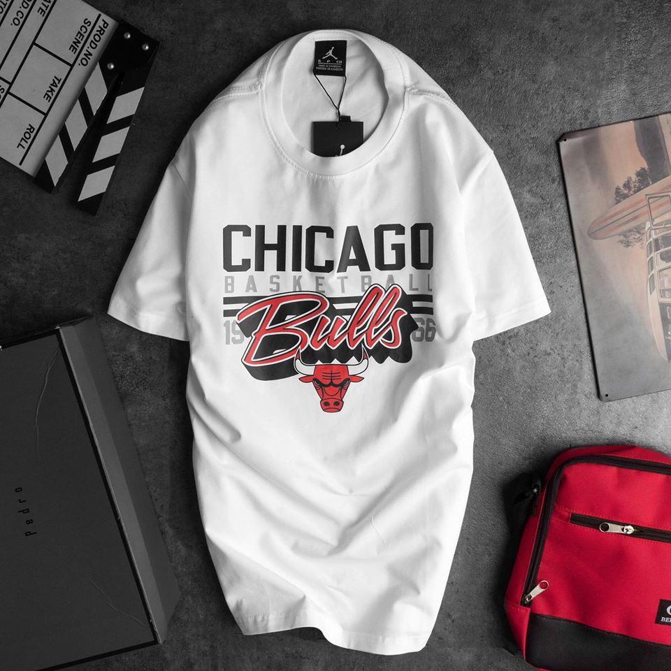 Áo thun Cotton 4 chiều  - CHICAGO BULLS Hàng VNXK