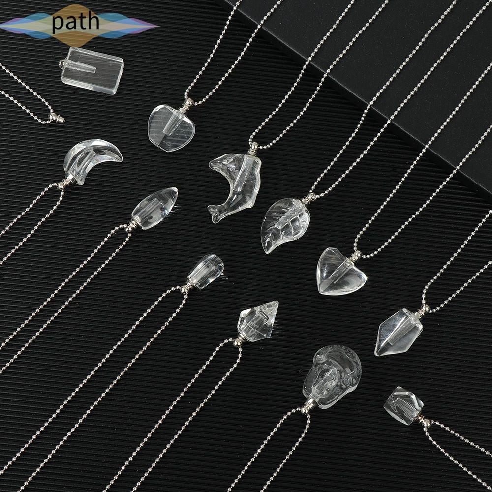 Vòng cổ mặt dây hình lọ thủy tinh pha lê trong suốt có thể mở ra được