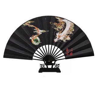 ( nan 31 ) Quạt cổ trang dây tuyến Hoa Bỉ Ngạn Bạch Long Thả Ngọc Huyễn Tử Lâm vải lụa xếp cầm tay Trung Quốc cổ trang