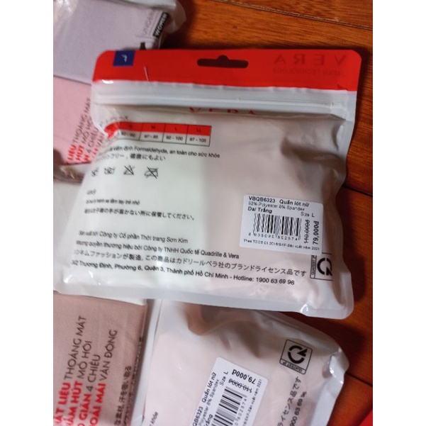 Combo 02 quần lót nữ thun lạnh Vera 6323 (màu ngẫu nhiên)