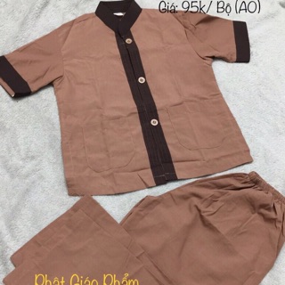 (Ảnh Thậy100%) Set Đồ Lam Đi Chùa Dành Cho Trẻ Em
