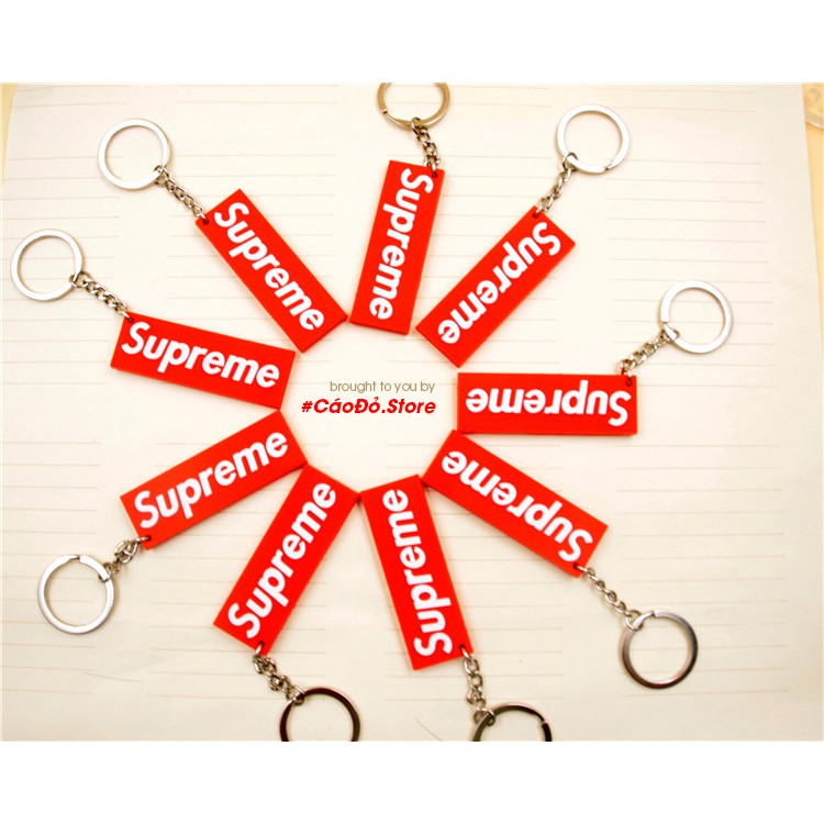 Móc khóa cao su Supreme | BigBuy360 - bigbuy360.vn