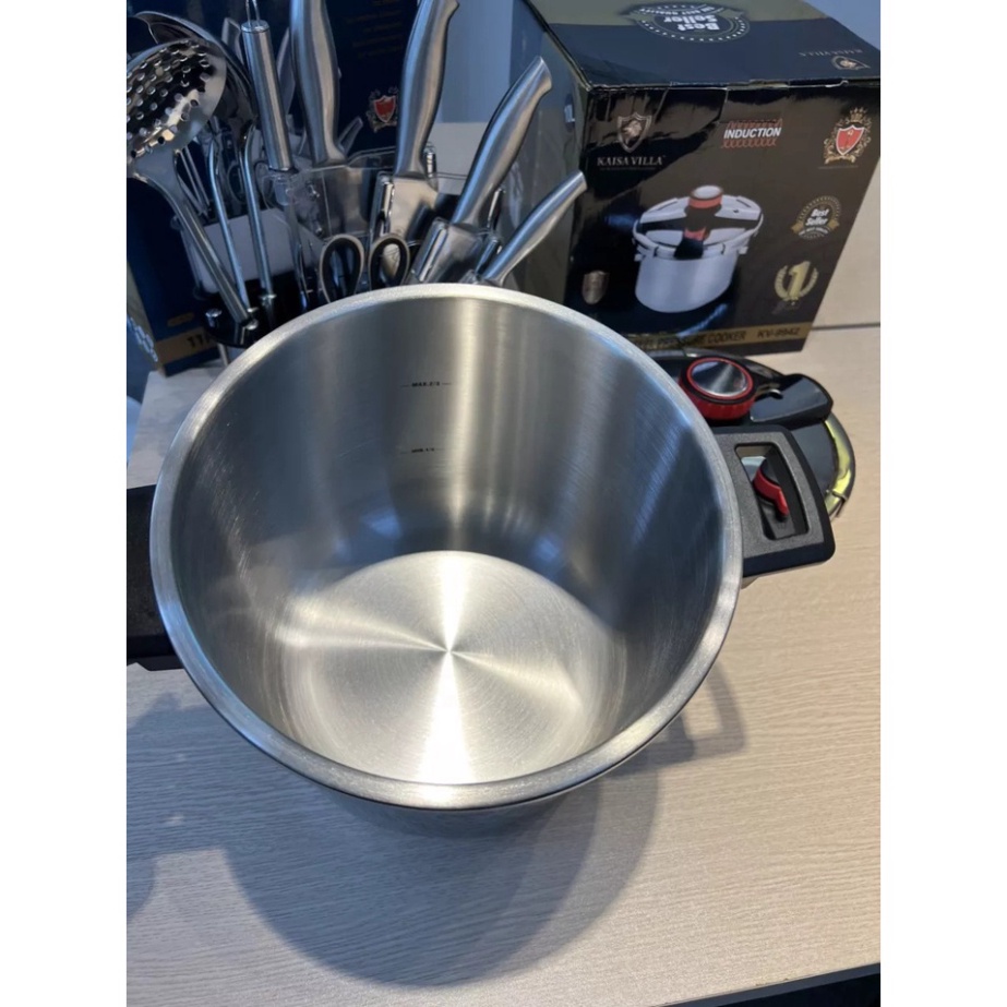 Nồi Áp Suất Kaisa Villa 6L/8L Inox 304 Dùng Được Cho Mọi Loại Bếp