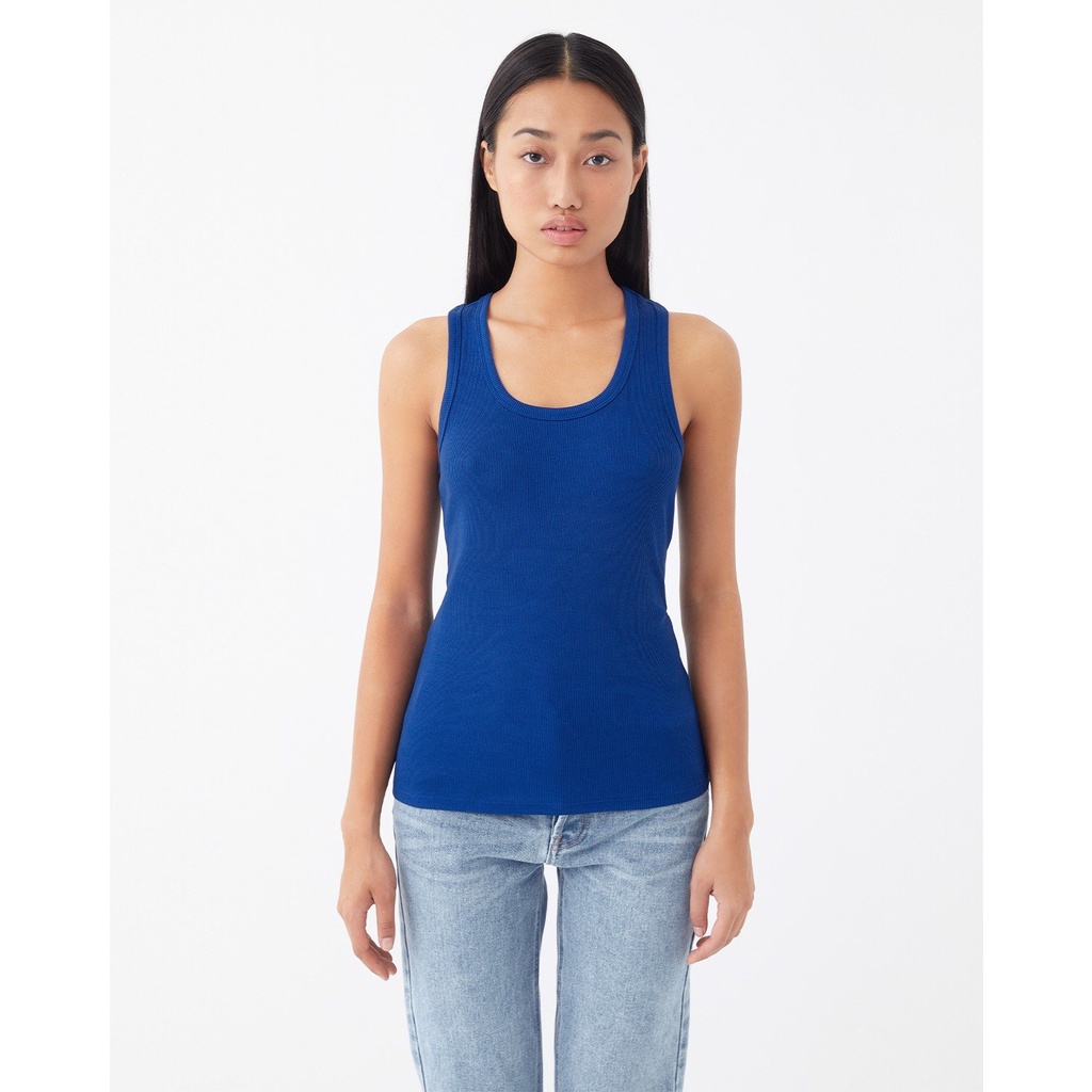 TheBlueTshirt - Áo Ba Lỗ Nữ Màu Xanh Dương - 100% Tank - Blue