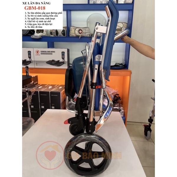 Xe lăn nhôm đa năng cho người già