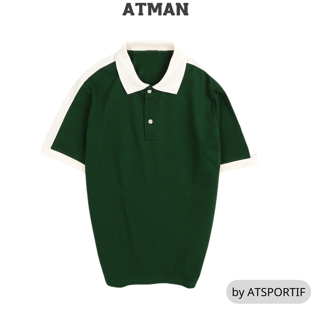 Áo polo nam ATMAN, áo thun có cổ, chất vải cotton cá sấu, phom regular, dễ mặc, dễ phối đồ