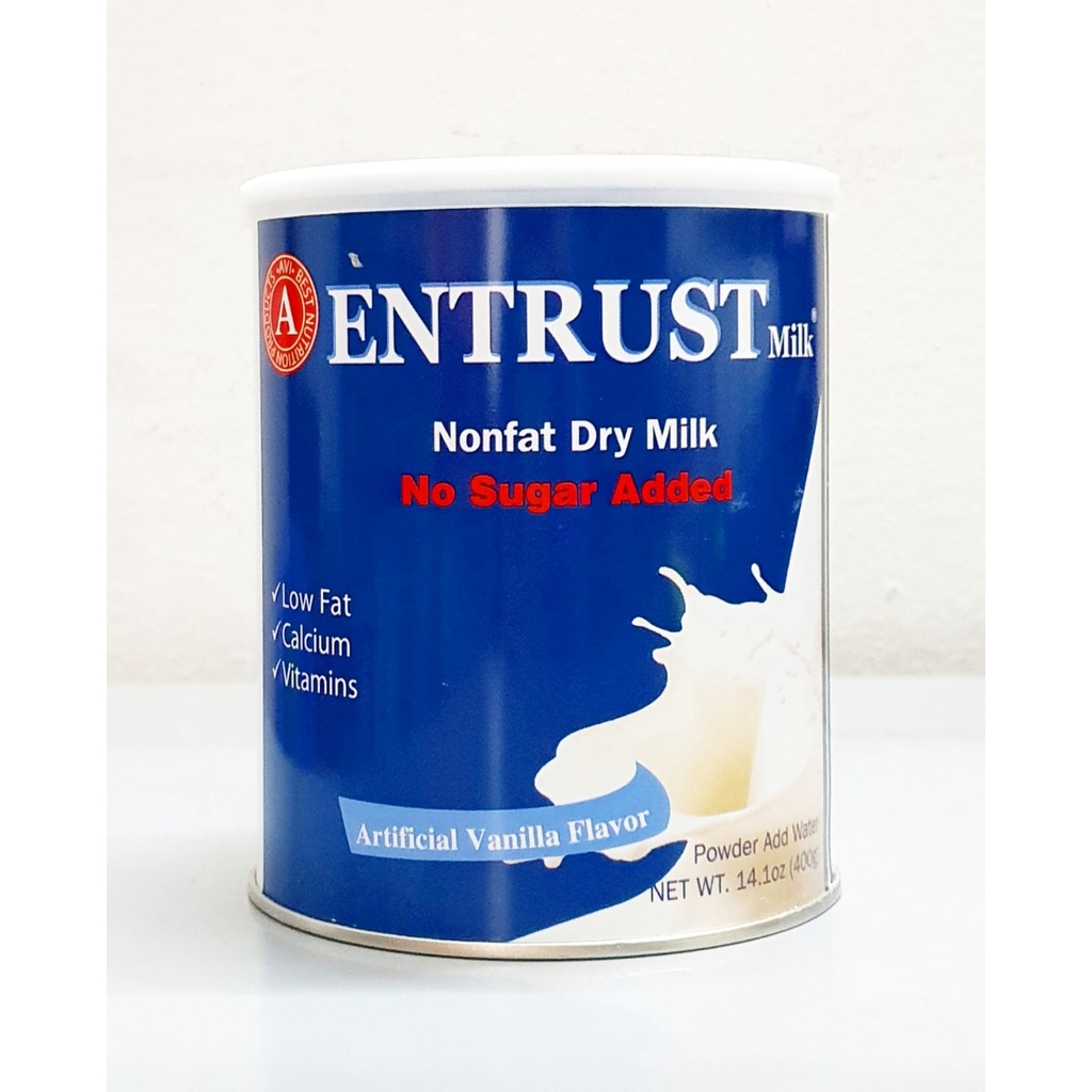 date 1/27 - Sữa bột không đường entrust No Sugar Hộp 400g của Mỹ