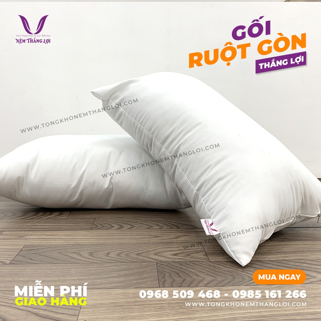 Gối Nằm Ruột Gòn Nhỏ 40x60 - Chính Hãng Thắng Lợi (giặt được)