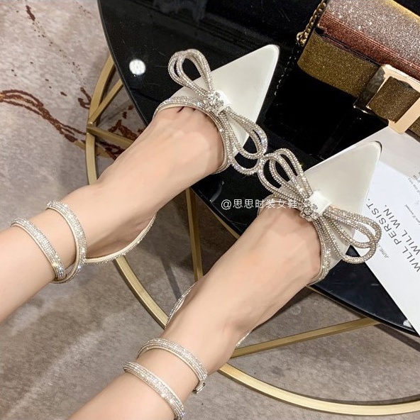 Giày Sandal  Đính Nơ Đá Xinh Xắn Dành Cho Nữ TTC52