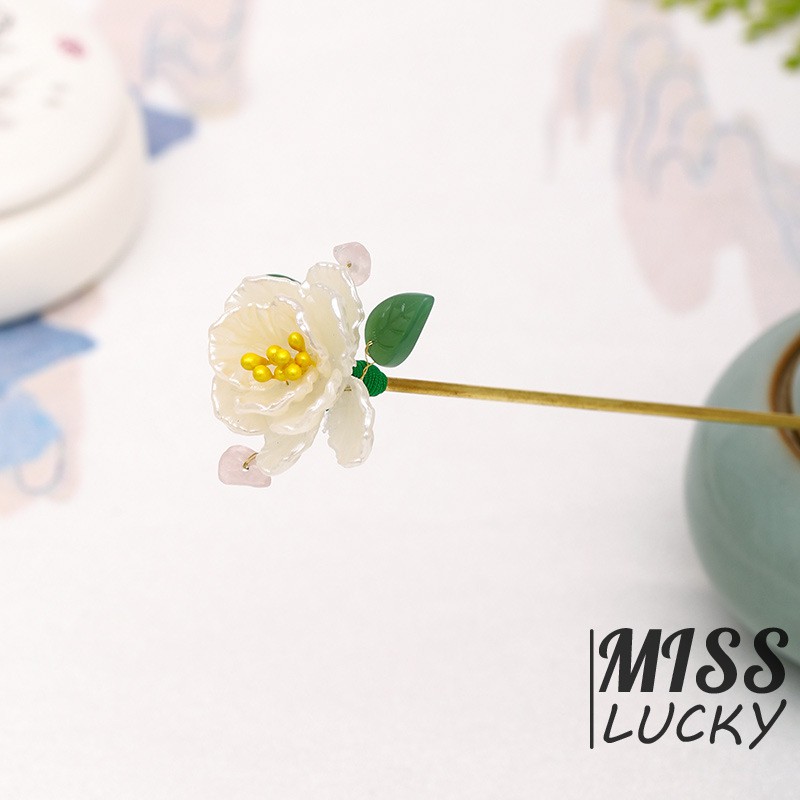 Trâm cài tóc hình hoa phong cách Trung Hoa thanh Vintage thanh lịch