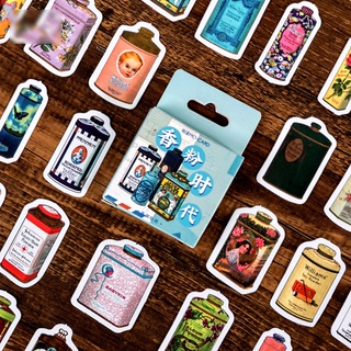 Sticker hộp 46 miếng dán - Chai Lọ Nhỏ Xinh Xắn - Hộp nhãn dán trang trí sổ tay bullet journal - M371