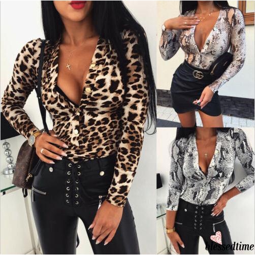 Bodysuit dài tay cổ sâu đan dây phong cách quyến rũ dành cho nữ | BigBuy360 - bigbuy360.vn