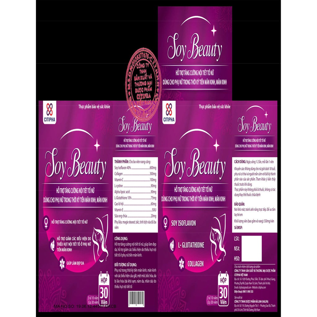 VIÊN UỐNG NỞ NGỰC- TRẮNG DA- CHỐNG KHÔ HẠN SAU SINH, bổ sung nội tiết tố SOY BEAUTY lọ 30 viên | BigBuy360 - bigbuy360.vn