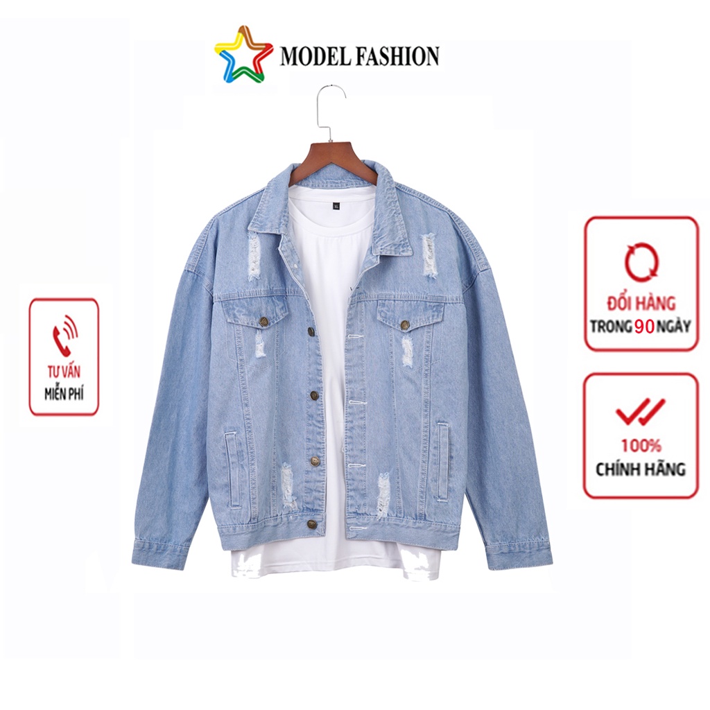 Áo khoác Jean nam chống nắng basic cá tính Model fashion AKJ2022