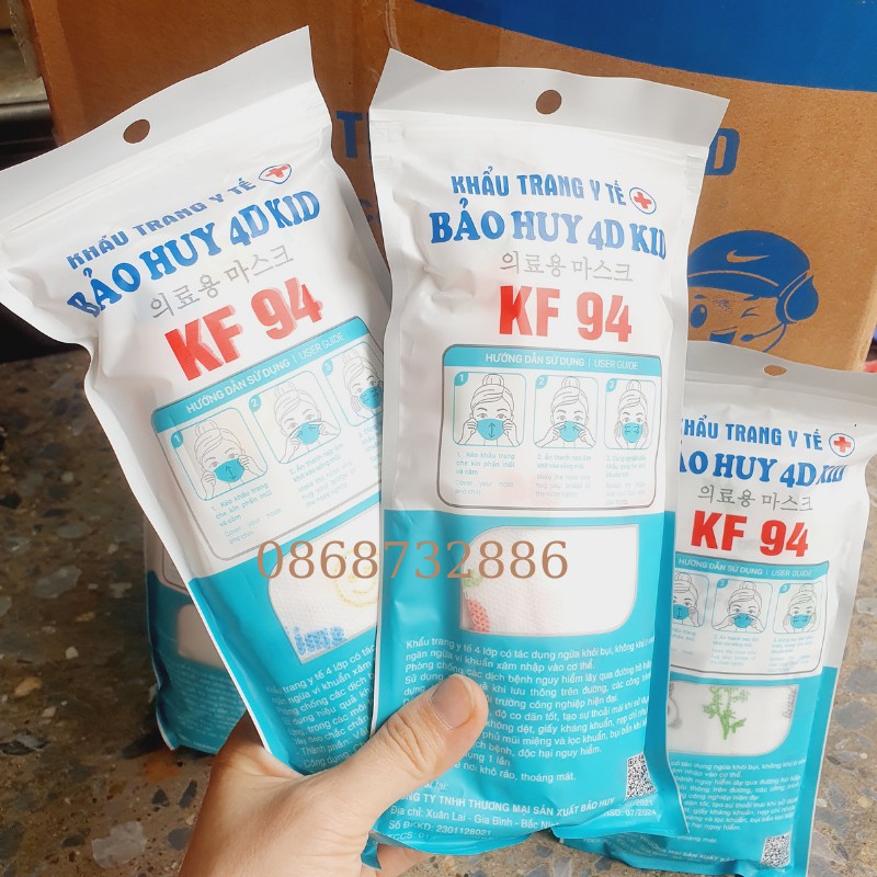 [Combo 10Gói][100Cái] Khẩu Trang 4D TRẺ EM KF94 Công Nghệ Dập Hàng Quốc - Hàng Chính Hãng Công Ty | BigBuy360 - bigbuy360.vn