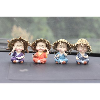 Bộ tượng tứ không đội mũ rơm (Loại Đẹp)