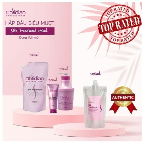 Kem hấp ủ tóc, hấp dầu lạnh Obsidian siêu mượt Silk Treatment Hàn Quốc chính hãng