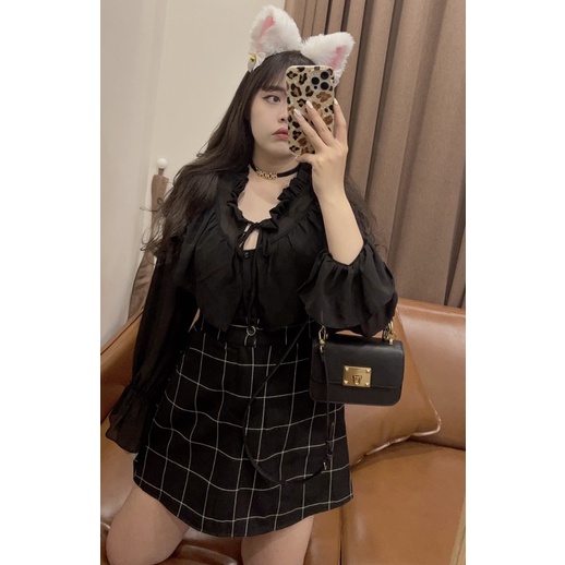 Chân Váy A Kẻ Ô Vuông Kaki Dạ Maii Thươngg Bigsize | BigBuy360 - bigbuy360.vn