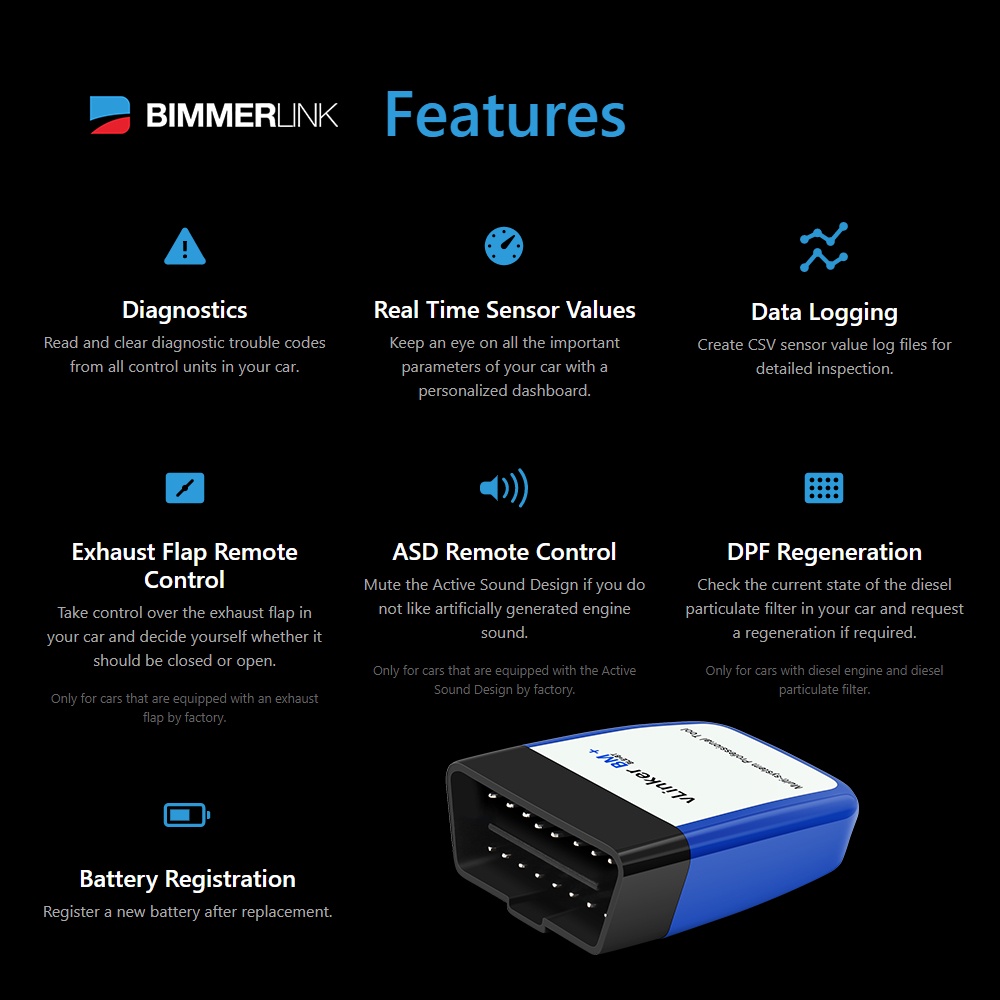 Thiết Bị Quét Chẩn Đoán Lỗi Ô Tô BM + OBD2 Cho BMW BIMMERCODE ELM327 OBD 2