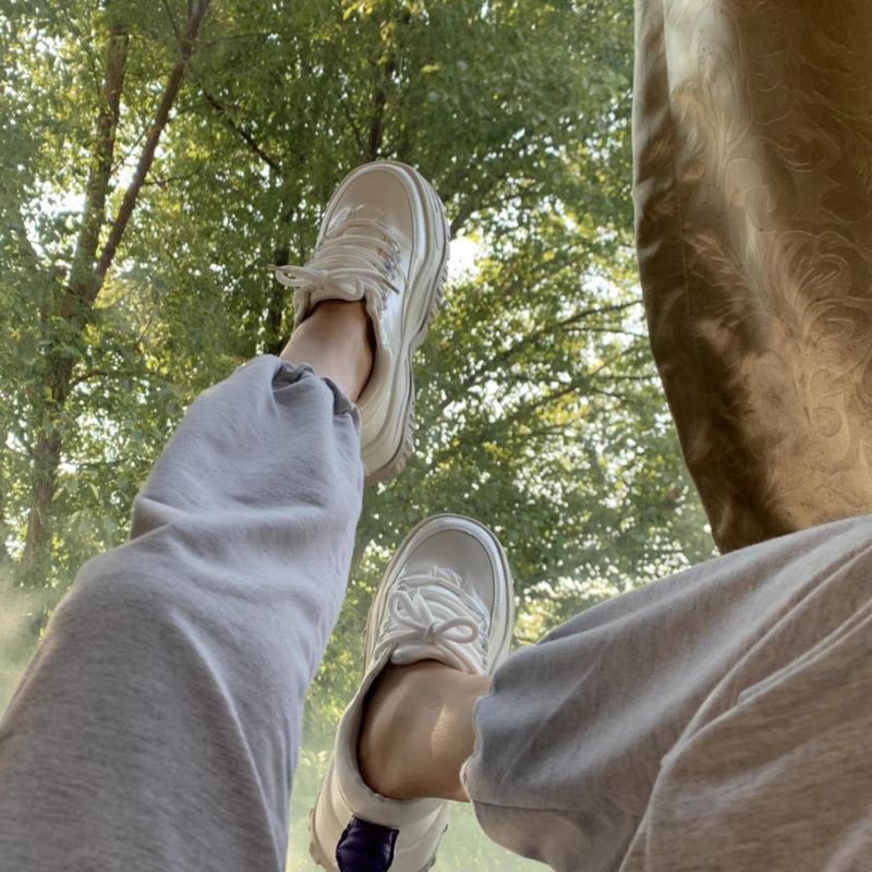 (HÀNG CÓ SẴN - ẢNH THẬT FEEDBACK) STRAP PLATFORM OXFORD SHOES - GIÀY OXFORD TRẮNG DA BÓNG | BigBuy360 - bigbuy360.vn