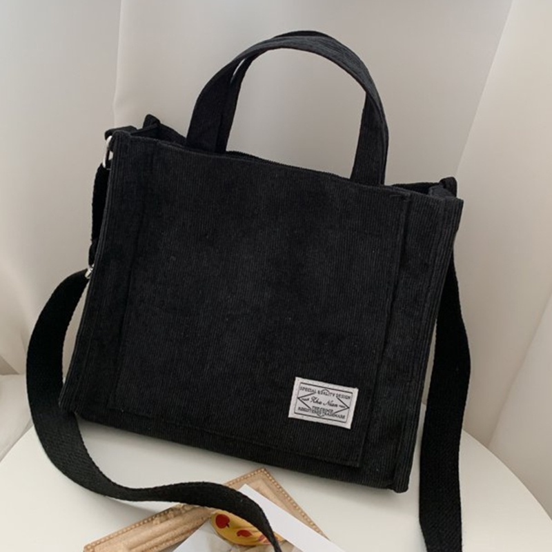 Túi Xách Đeo Vai Chất Liệu Nhung Kẻ Màu Trơn Thiết Kế Mới Cho Nữ