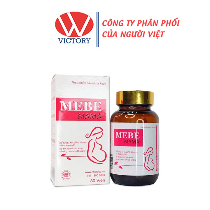 Viên Uống MEBE MAMA (Hộp 30 Viên) - Giúp Bổ Sung DHA, EPA, Vitamin Và Khoáng Chất - Victory Pharmacy