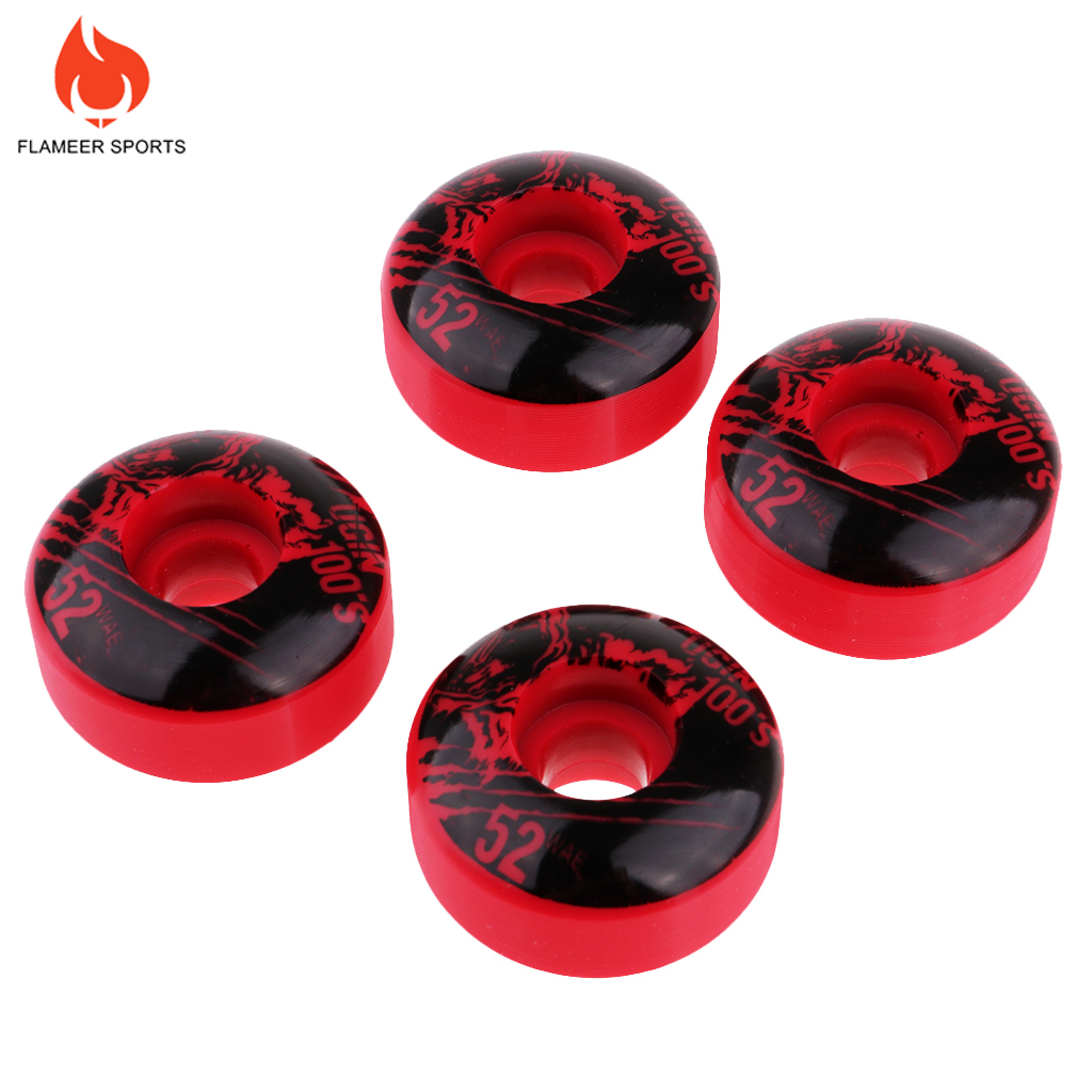 Flameer Sports 4pcs PU Skateboard Wheels Replacement 