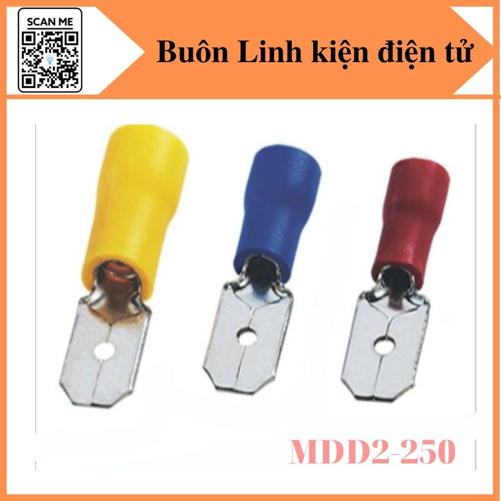 100 Đầu cos MDD2-250 đực, FDD2-250 cái, cos nối dây điện