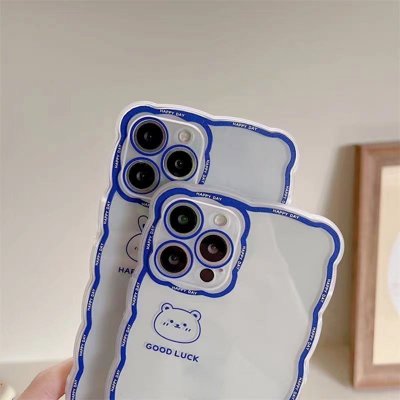 Ốp Điện Thoại TPU Mềm Chống Rơi Họa Tiết Gấu / Thỏ Dễ Thương Cho Iphone 11 12 13 Pro Max 6 7 8 Plus Xr X Xs