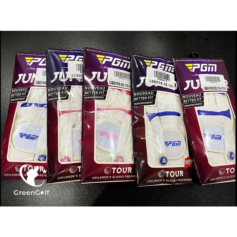 Găng tay golf trẻ em NK/ Chất liệu da cừu/ Màu Trắng Hồng và Trắng Xanh/ Size cho bé 3-15 tuổi