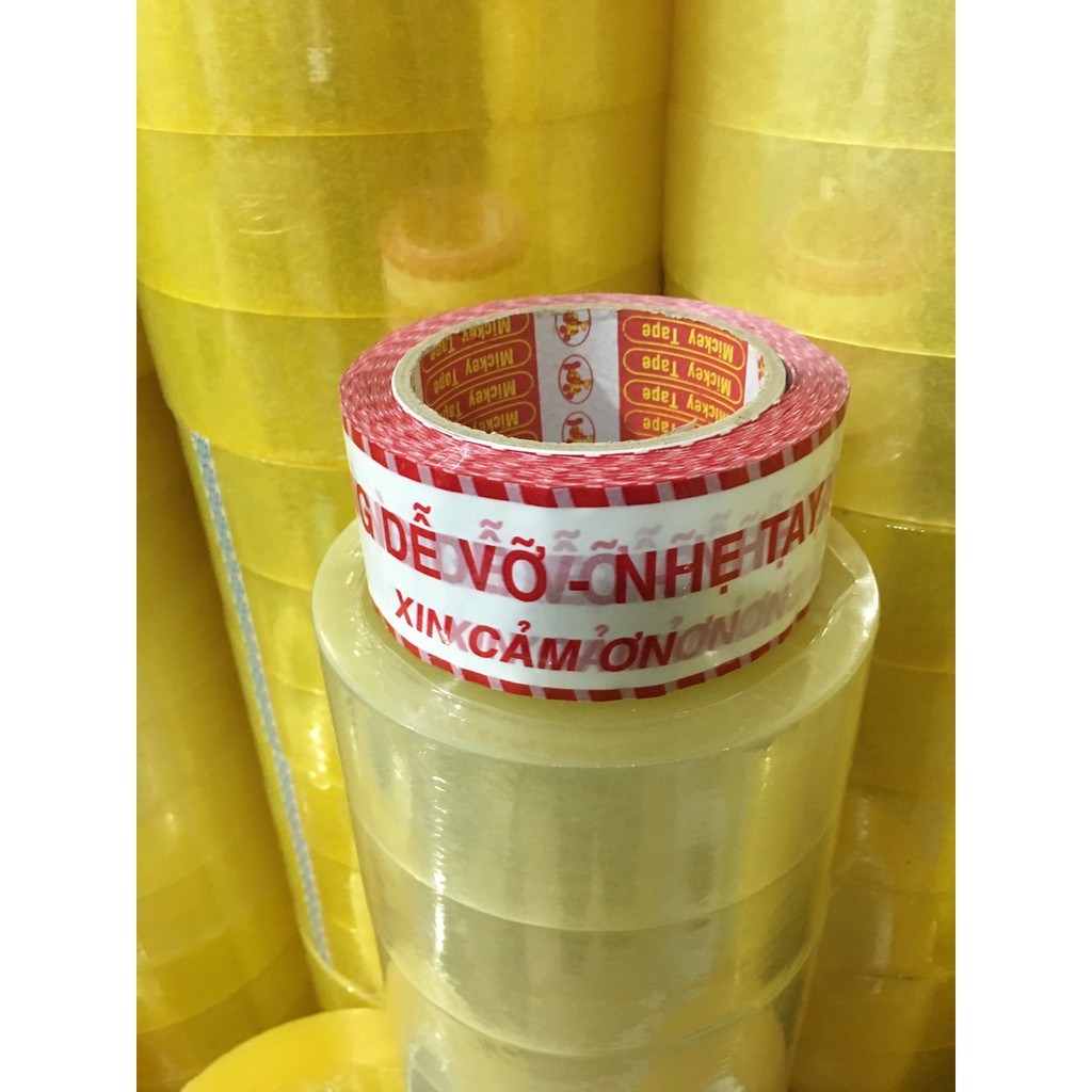 Băng dính cảnh báo niêm phong 200g in chữ hàng dễ vỡ xin nhẹ tay,băng keo niêm phong hàng dễ vỡ chống móp méo vỡ hàng