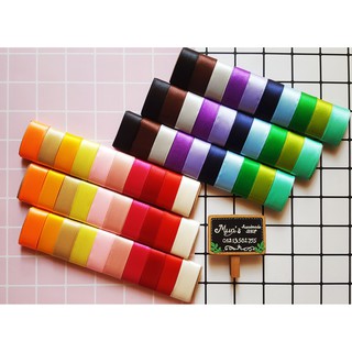 Set 10 mét ruy băng lụa trơn 2cm (mỗi màu 1 mét)