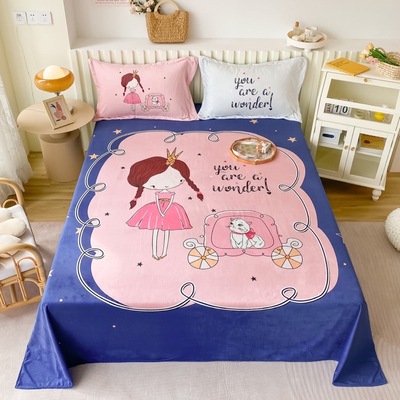 Ga gối nỉ nhung mềm mịn cao cấp nhập khẩu,ga trải giường chất nỉ nhung mịn