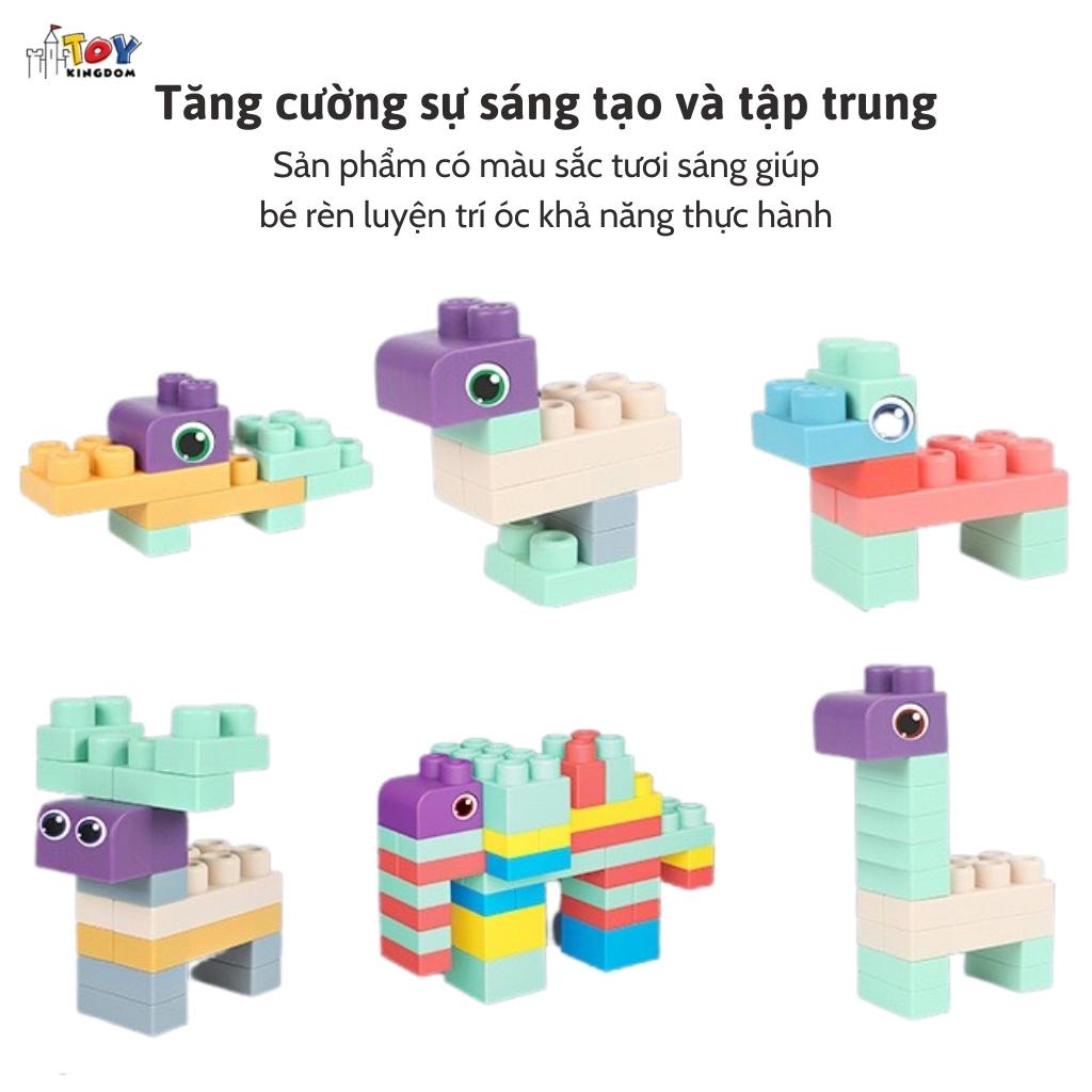 Đồ Chơi Xếp Hình Thông Minh Woa Toys- Chất Liệu Nhựa Dẻo An Toàn - Miếng Ghép To - Có Hộp Đựng