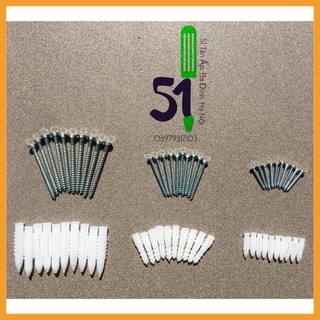 [RẺ VÔ ĐỊCH]  Bộ 10 con vít + nở nhựa (tắc kê) các cỡ 6, 8, 10