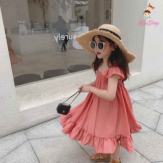 Váy bé gái cánh tiên cực yêu, đầm bé gái chất đũi lụa siêu mát MiniShop bé từ 1 đến 6 tuổi