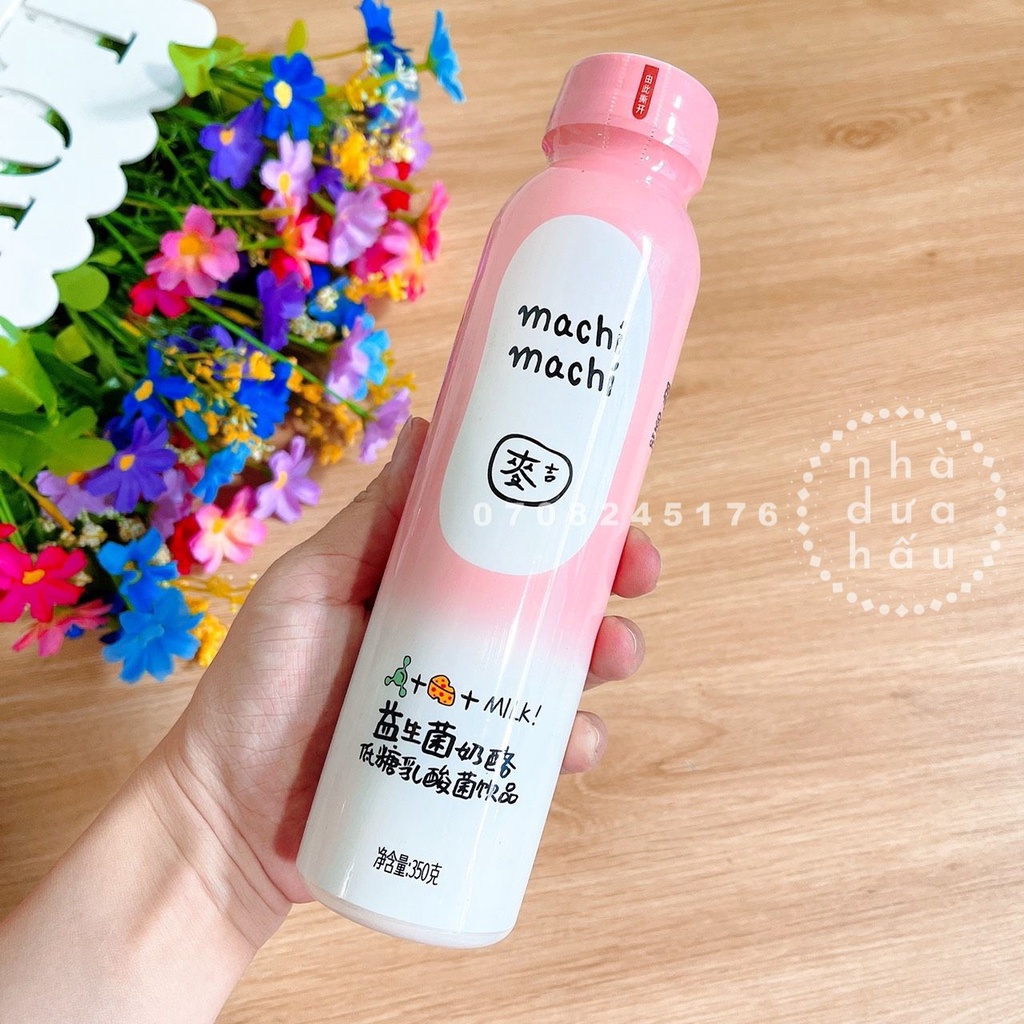 Một chai trà sữa Machi đường nâu Hongkong 4 vị 350ml