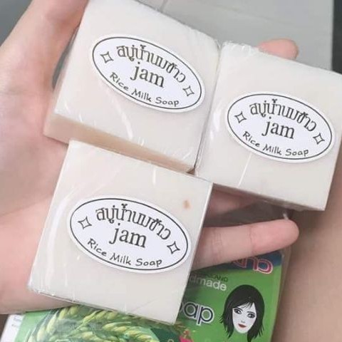 Xà Phòng Cám Gạo FREESHIP Xà Phòng Trắng Da Thái Lan Jam Rice Milk Soap Chiết Xuất Cám Gạo Tự Nhiên, Làm Trắng Da