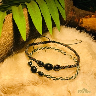 Vòng tay, Lắc Tay đôi tết macrame Thiết Kế phối đá - macrame bracelet stone| Xu hướng, phong cách boho| BM06- PAN