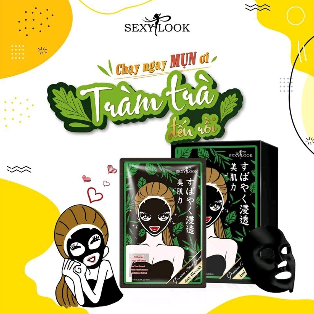 mặt nạ tràm trà SEXYLOOK kiểm soát dầu và mụn sạch lỗ chân lông ( 1 Miếng x 28ml) | BigBuy360 - bigbuy360.vn