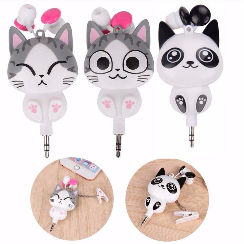 AUGUSTINA Tai Nghe Nhét Tai Có Dây 3.5mm / 3.5mm Hình Hoạt Hình Dễ Thương Cho Trẻ Em