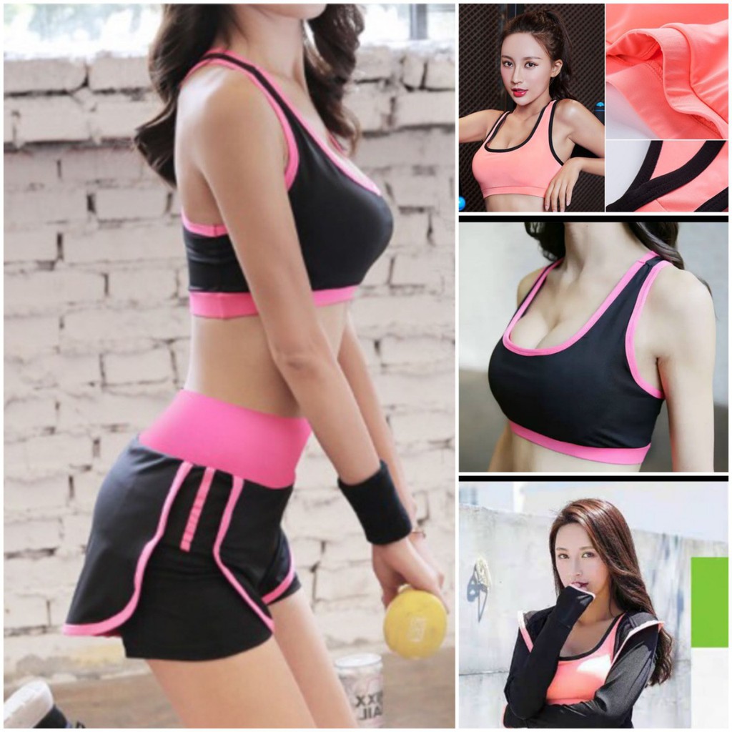 Bộ tập, Bộ đồ tập Gym, Yoga nữ chất thun chất đẹp co giản thoáng khí mã LM BT611