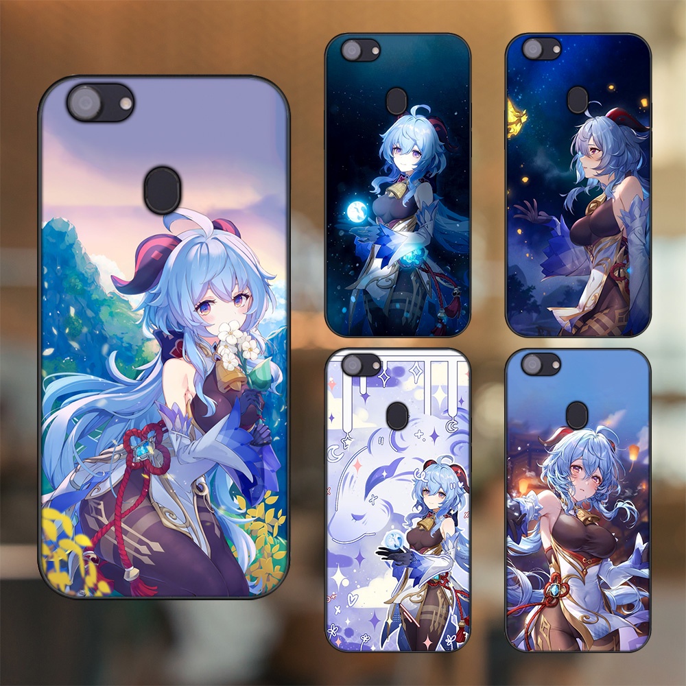 Ốp lưng Oppo F5, F5 Youth, F7 viền đen in hình Ganyu Genshin Impact