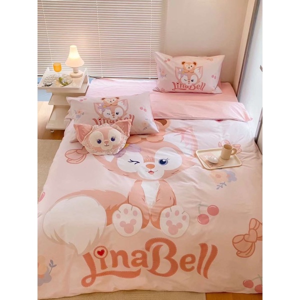 Bộ chăn ga gối Cotton Line Disney thêu họa tiết ngộ nghĩnh, set 5 món sẵn hàng