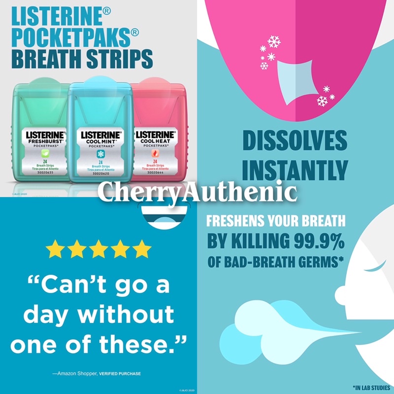 Miếng ngậm thơm miệng Listerine Pocketpaks