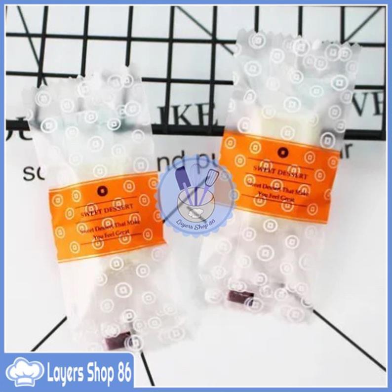 Túi hàn miệng đựng kẹo nougat các mẫu 9.5x4cm/ Bao bì hàn miệng đựng kẹo Layersshop86 - dụng cụ làm bánh