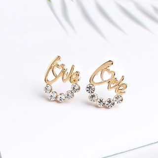 [ Hợp Kim ] Bông Tai Love Cao Cấp Không rỉ , Không Phai màu, Hoa Tai | Khuyên Tai Hàn Quốc 2019 - Kuns Accessories
